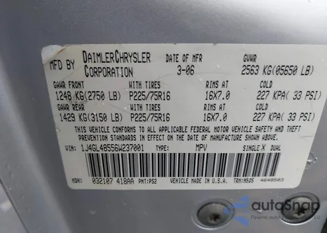 2006 Jeep Liberty Sport z USA, uszkodzony, nr VIN 1J4GL48556W237001